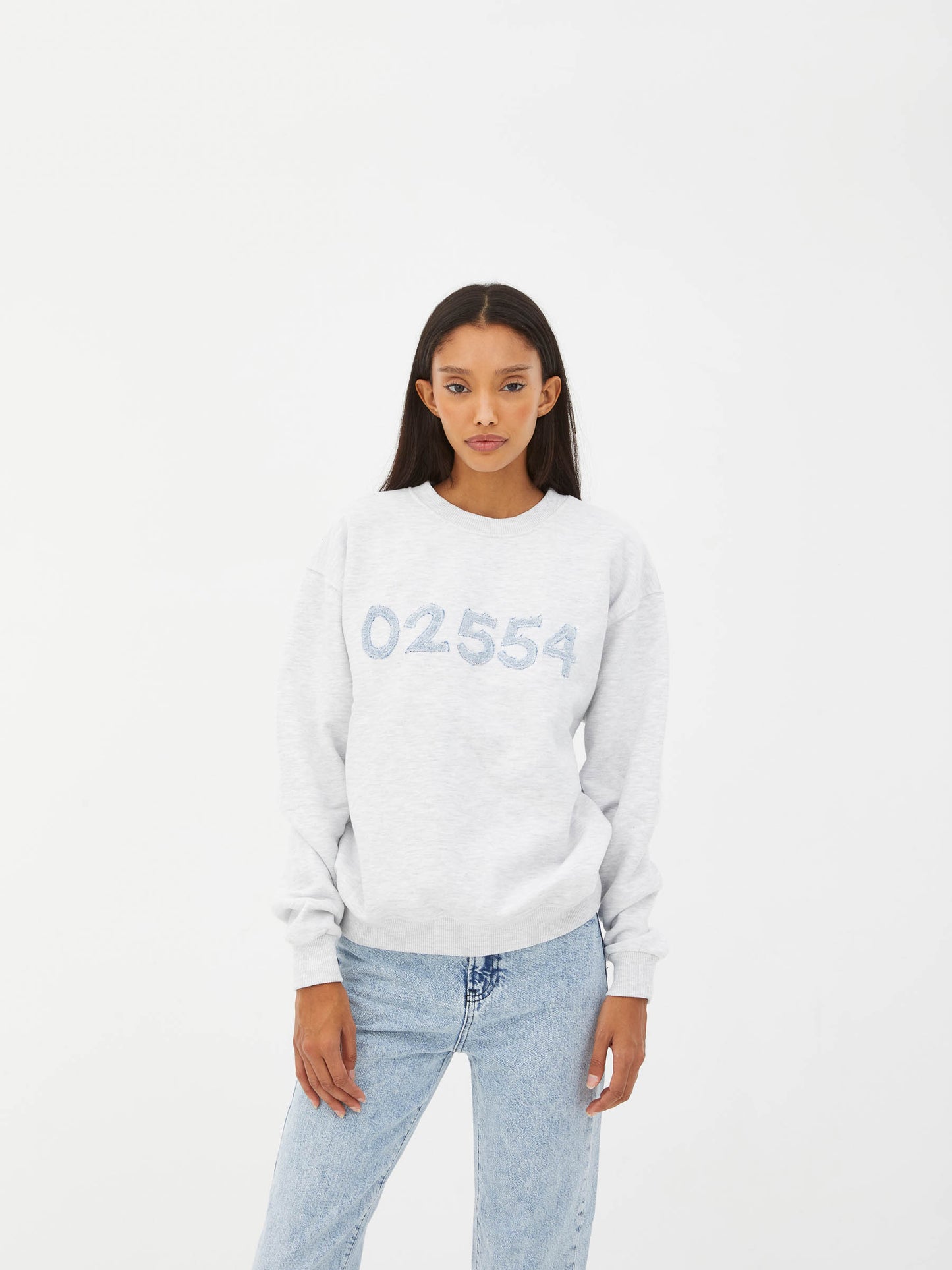 Denim Letter Sweatshirt