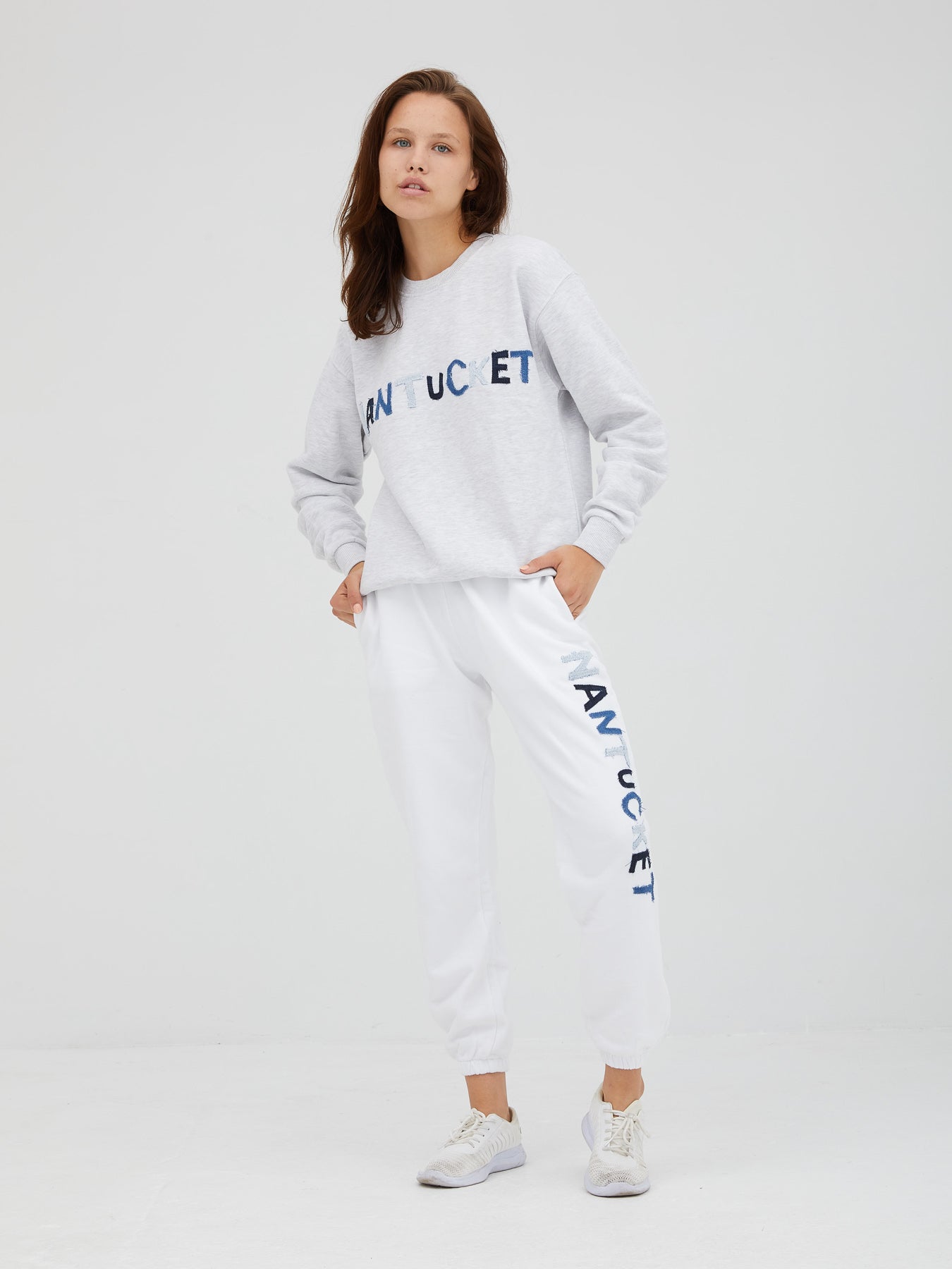 Denim Letter Sweatshirt