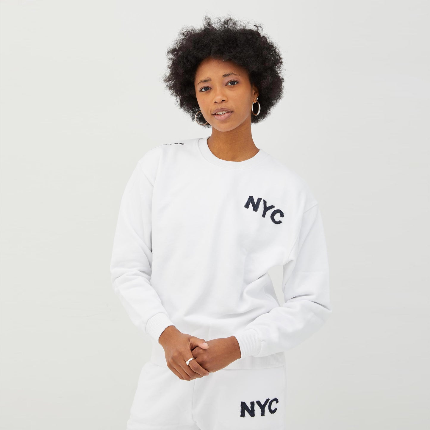 Denim Letter Sweatshirt