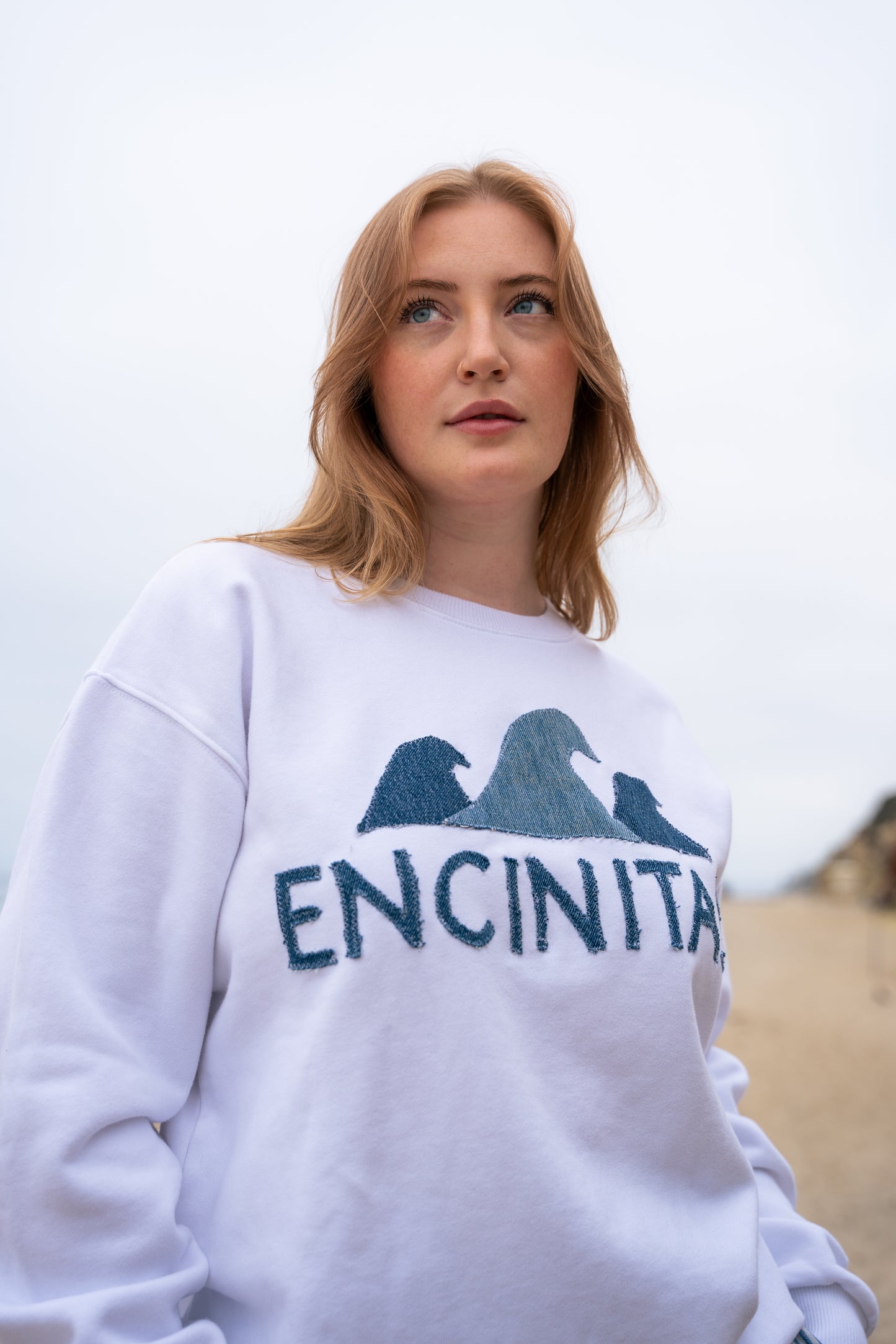 Denim Letter Sweatshirt