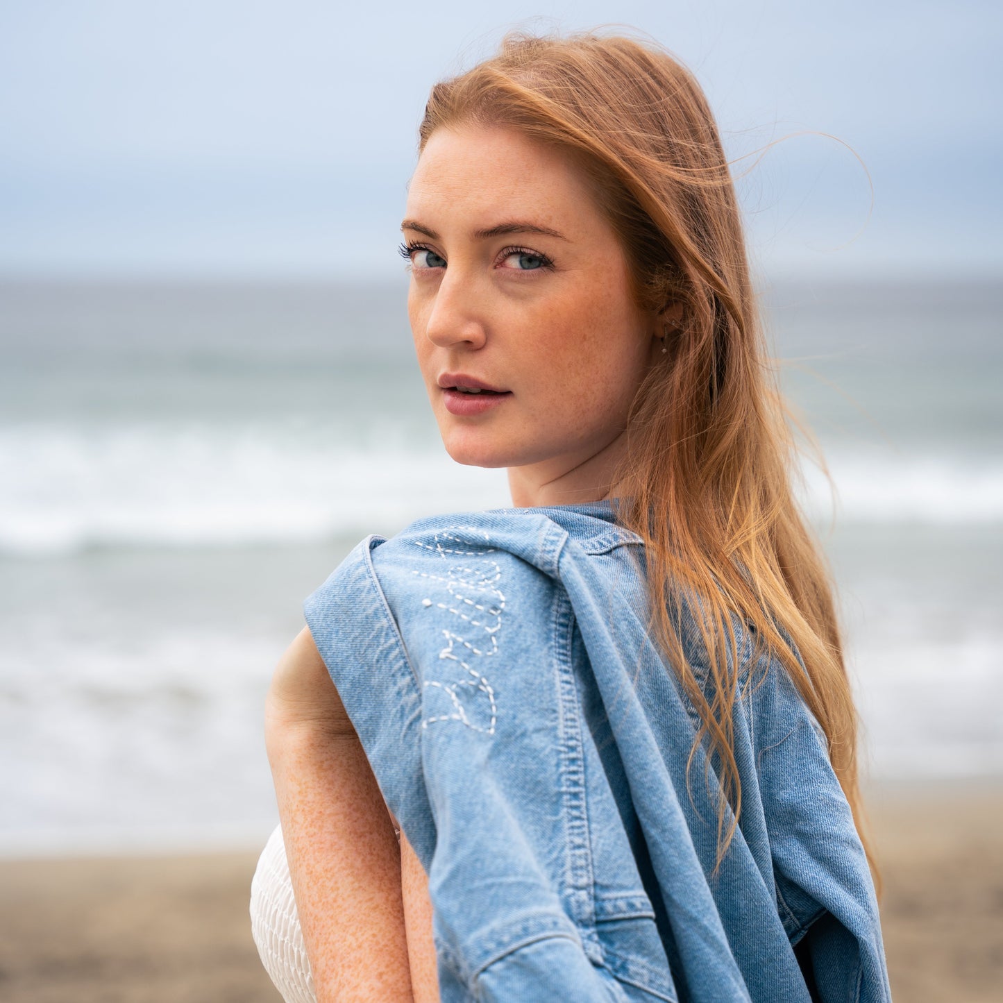 Custom Hand Embroidered Denim Jacket