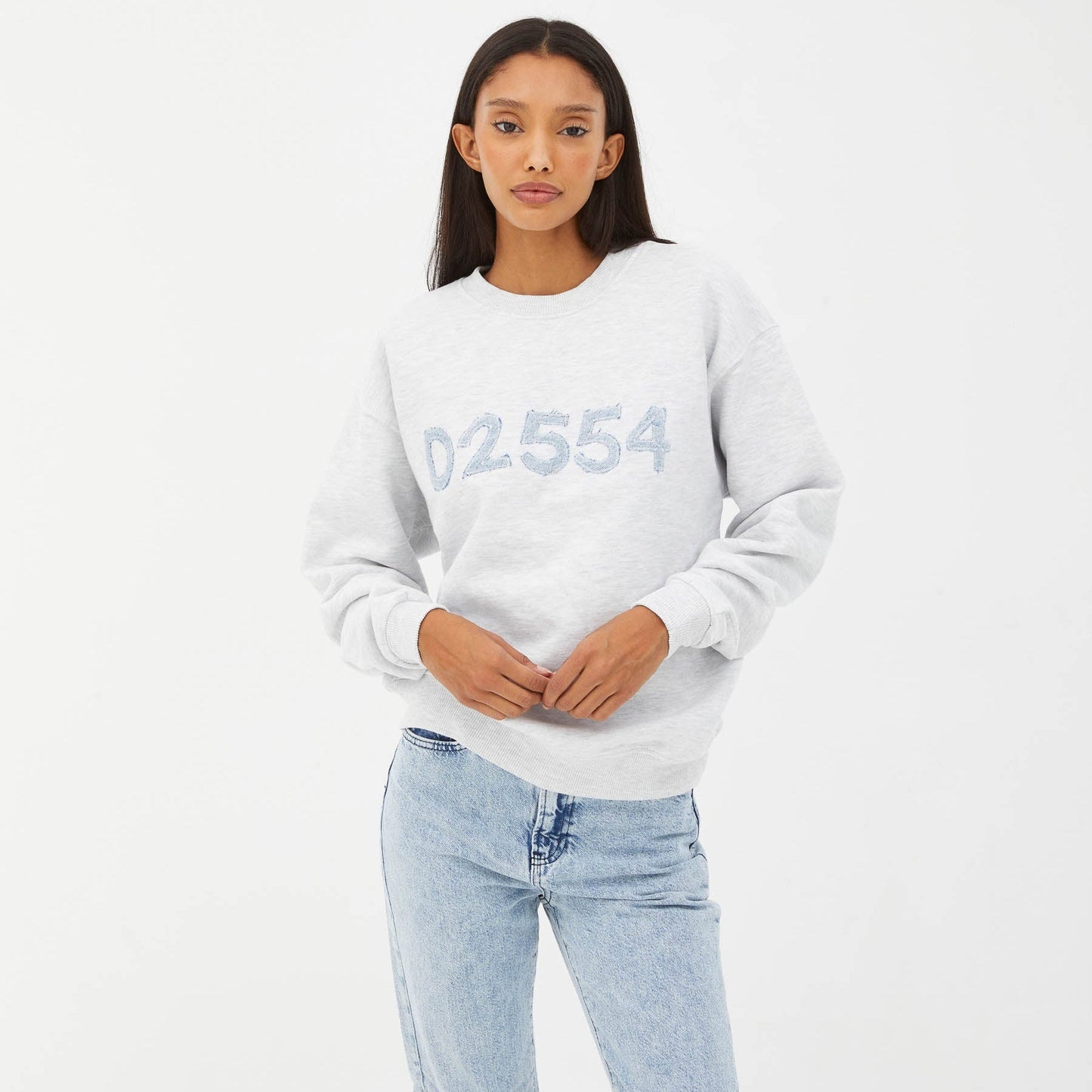 Custom Denim Patch Sweatshirt