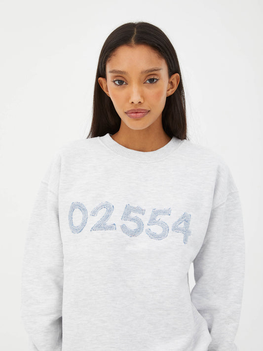 Denim Patch Sweatshirt