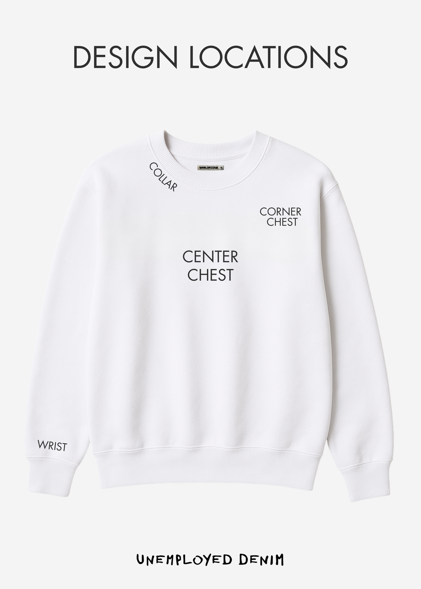 Custom Denim Patch Sweatshirt