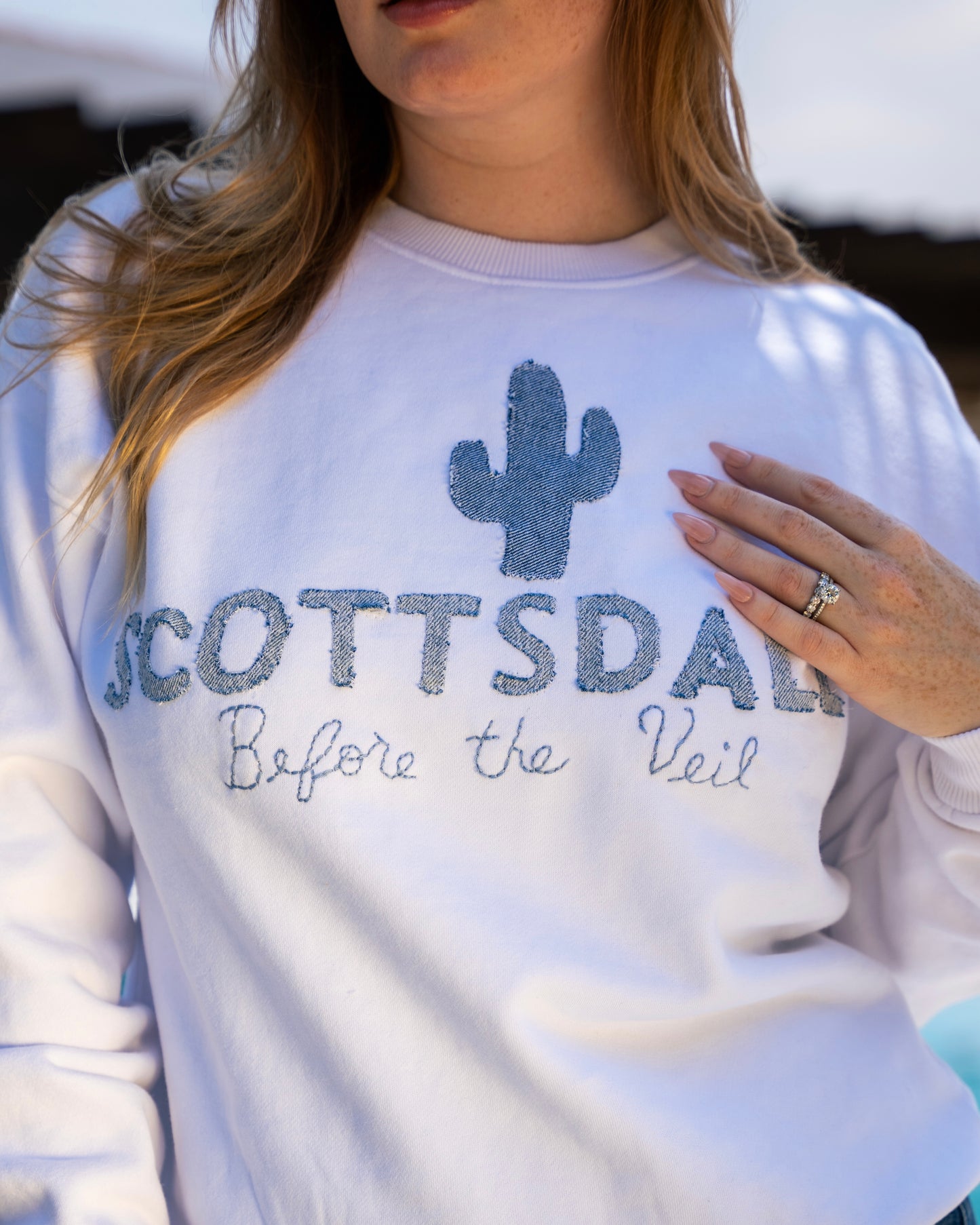 Bridal Patch & Embroidered Sweatshirt