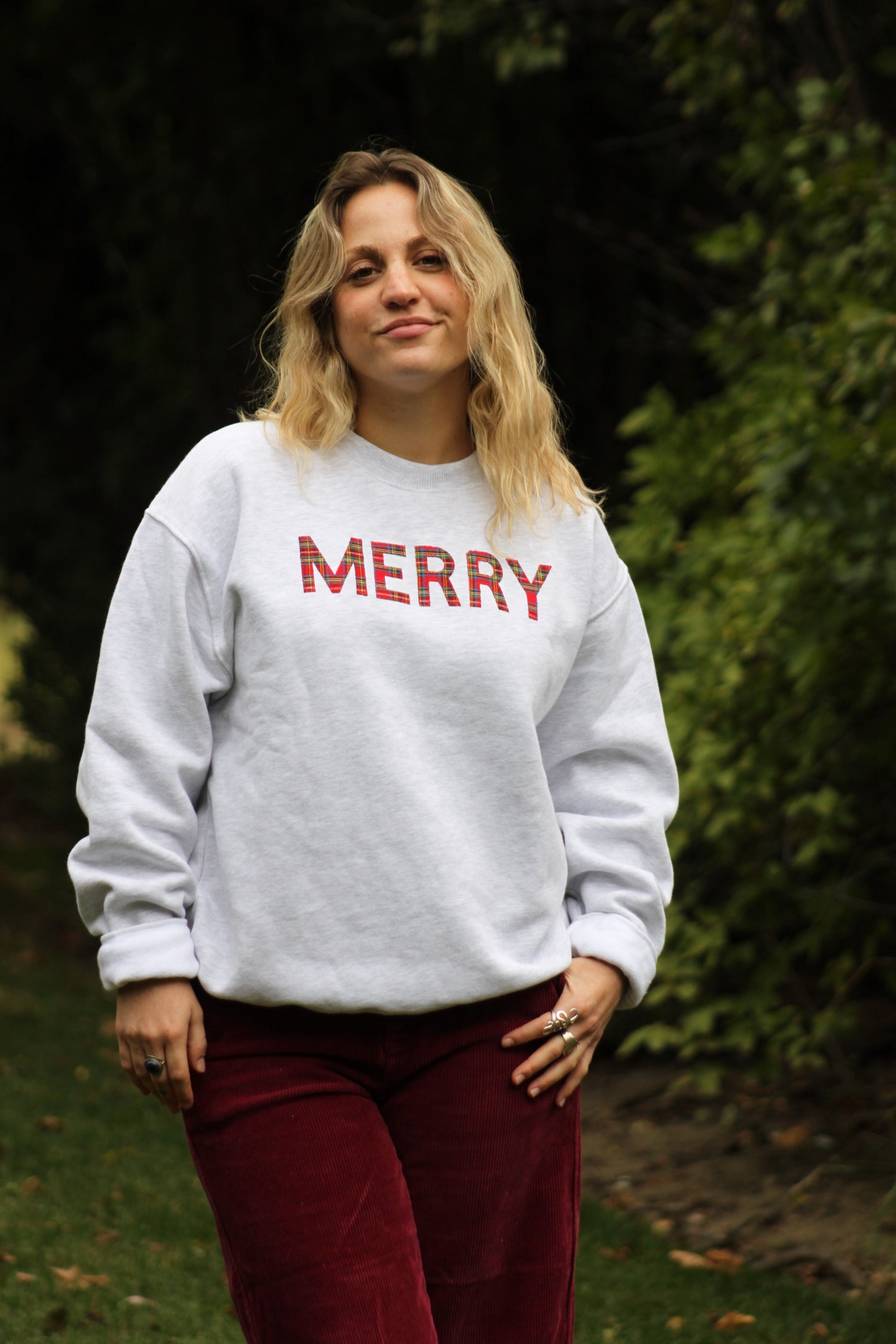 Plaid Patch Sweatshirt