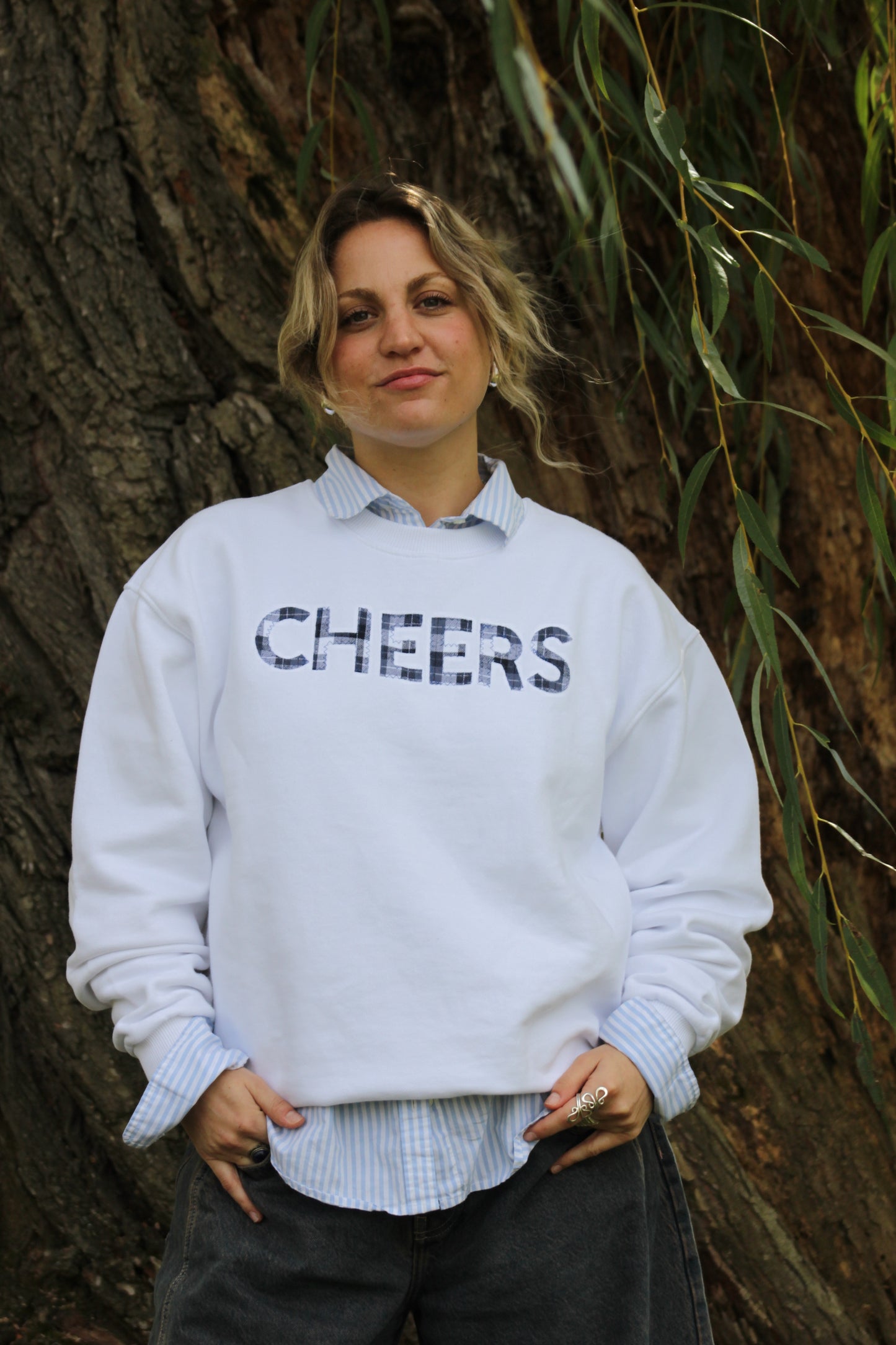 Flannel Patch Sweatshirt