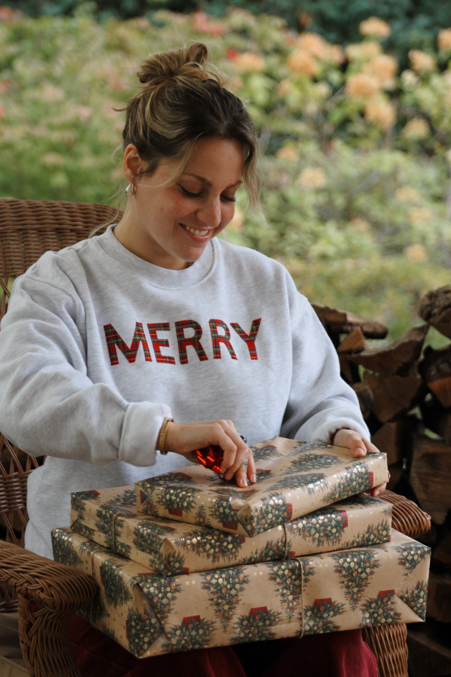 Plaid Patch Sweatshirt