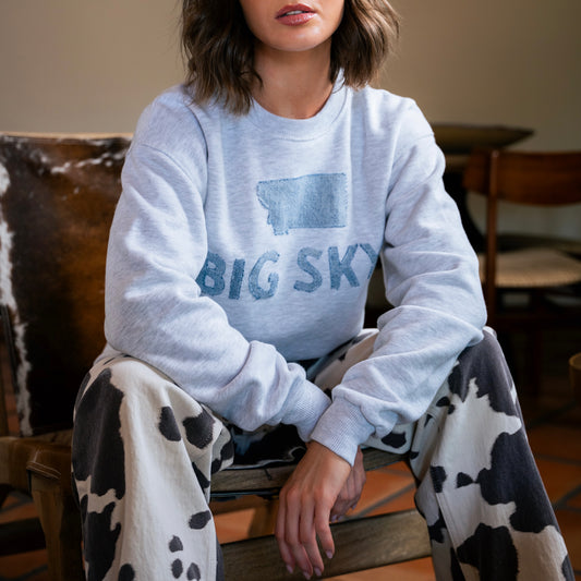 Custom Denim Patch Sweatshirt