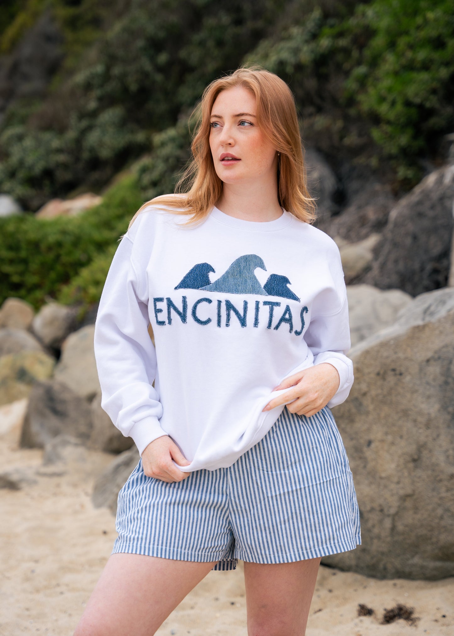 Custom Denim Patch Sweatshirt