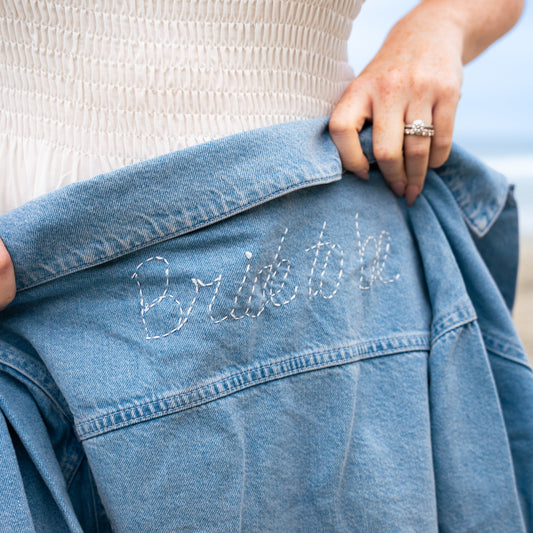 Custom Hand Embroidered Denim Jacket